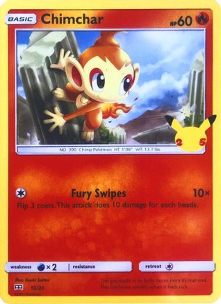 Chimchar 012/25 - McDonalds 25th Anniversary Promos Holofoil