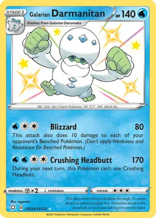 Pokemon: Galarian Darmanitan Shining Fates SV024/SV122 - Near Mint
