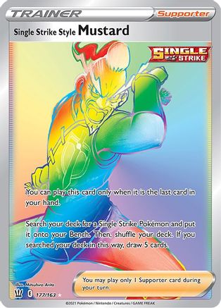Single Strike Style Mustard (Secret) 177/163 - SWSH05 Battle Styles Holofoil