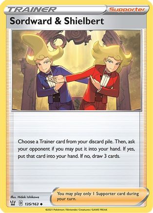 Sordward & Shielbert 135/163 - SWSH05 Battle Styles Reverse Holofoil