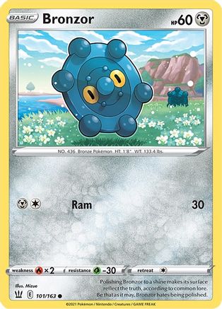 Bronzor 101/163 - SWSH05 Battle Styles Reverse Holofoil