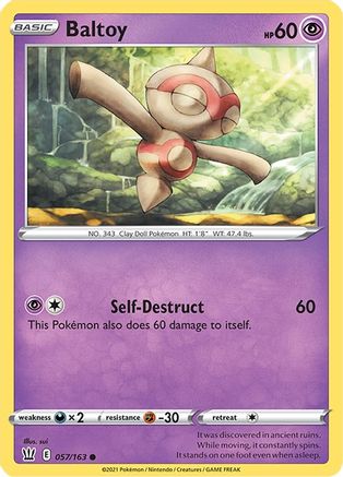 Baltoy 057/163 - SWSH05 Battle Styles Reverse Holofoil