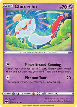 Chimecho 059/163 - SWSH05 Battle Styles Reverse Holofoil