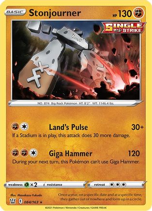 Stonjourner 084/163 - SWSH05 Battle Styles Reverse Holofoil