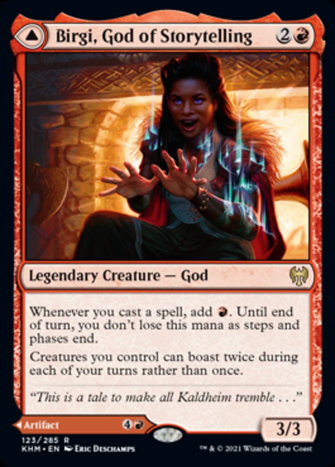 Birgi, God of Storytelling // Harnfel, Horn of Bounty (KHM-123) - Kaldheim Foil