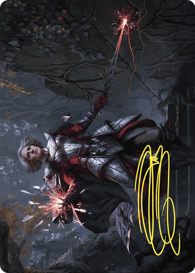 Rowan, Scion of War // Rowan, Scion of War (AWOE-031) - Wilds of Eldraine Art Series (Borderless) Foil