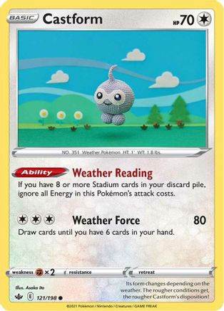 Castform 121/198 - SWSH06 Chilling Reign