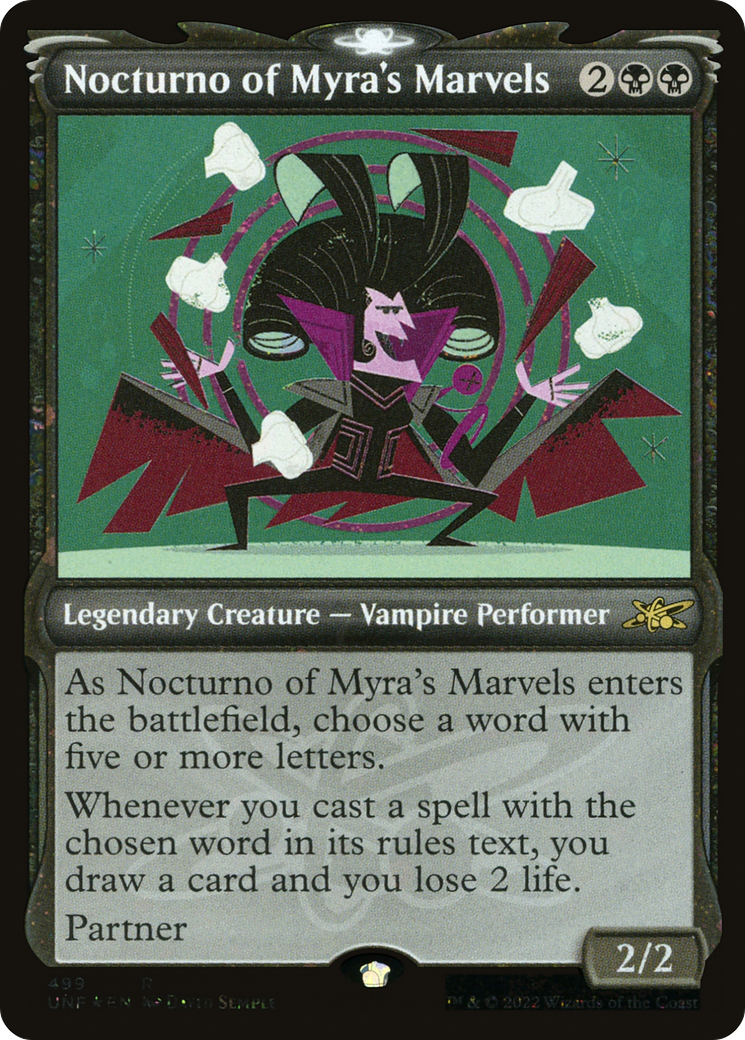 Nocturno of Myra's Marvels (UNF-499) - Unfinity: (Showcase) Foil
