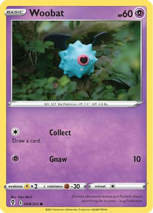 Woobat 068/203 - SWSH07 Evolving Skies