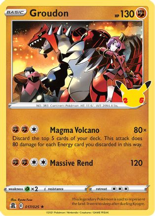 Groudon 017/025 - Celebrations Holofoil