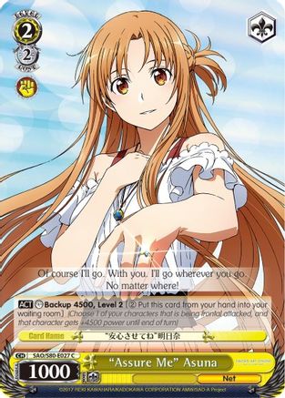 "Assure Me" Asuna (SAO/S80-E027 C) - Sword Art Online -Alicization- Vol.2