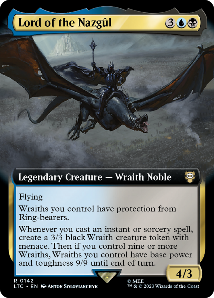 Lord of the Nazgûl (LTC-142) - Tales of Middle-earth Commander: (Extended Art) Foil