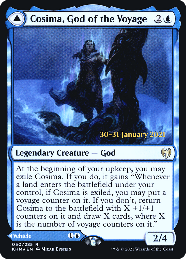 Cosima, God of the Voyage // The Omenkeel (PRE-50S) - Kaldheim Promos Foil