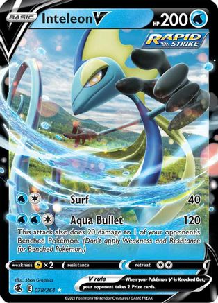 Inteleon V 078/264 - SWSH08 Fusion Strike Holofoil