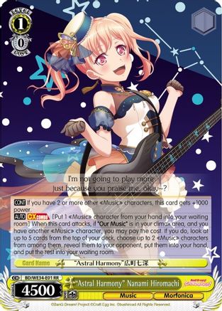 "Astral Harmony" Nanami Hiromachi (Parallel Foil) (BD/WE34-E01 RR) - Morfonica x RAISE A SUILEN