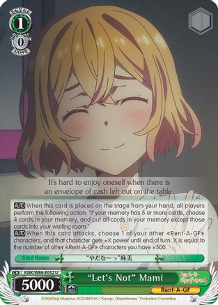 "Let's Not" Mami (KNK/W86-E032 U) - Rent-A-Girlfriend