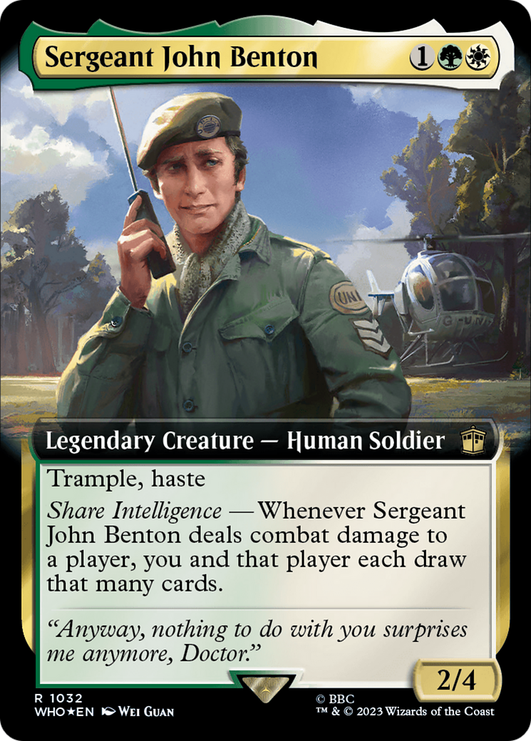 Sergeant John Benton (WHO-1032) - Doctor Who: (Extended Art) Foil