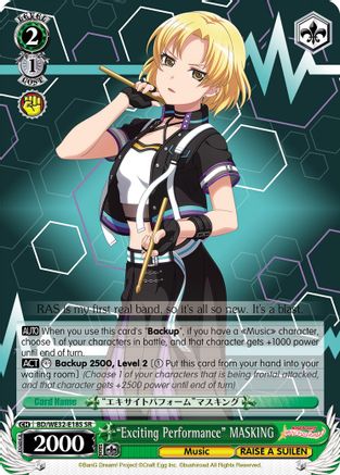 "Exciting Performance" MASKING (BD/WE32-E18S SR) - BanG Dream! Girls Band Party! Premium Booster