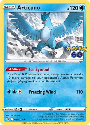 Articuno 024/078 - Pokemon GO Reverse Holofoil