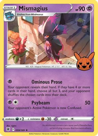 Mismagius 059/189 - Trick or Trade BOOster Bundle Holofoil