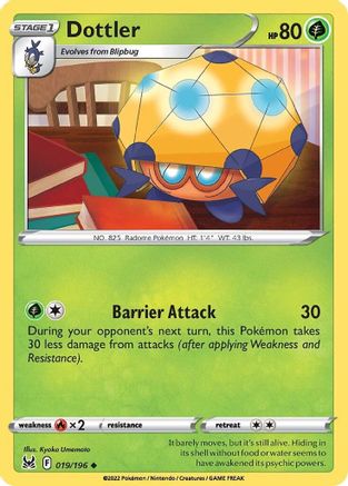 Dottler 019/196 - SWSH11 Lost Origin Reverse Holofoil