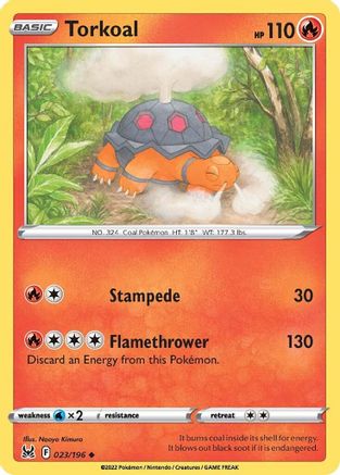 Torkoal 023/196 - SWSH11 Lost Origin Reverse Holofoil