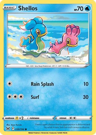 Shellos 039/196 - SWSH11 Lost Origin Reverse Holofoil