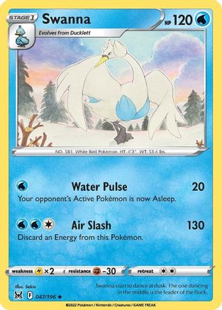 Swanna 047/196 - SWSH11 Lost Origin Reverse Holofoil