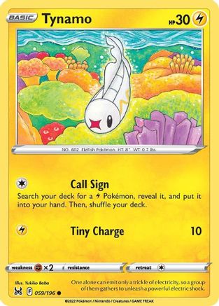 Tynamo 059/196 - SWSH11 Lost Origin Reverse Holofoil