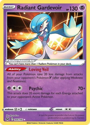 Radiant Gardevoir 069/196 - SWSH11 Lost Origin Holofoil