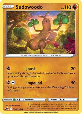 Sudowoodo 094/196 - SWSH11 Lost Origin Reverse Holofoil