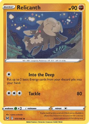 Relicanth 101/196 - SWSH11 Lost Origin Reverse Holofoil