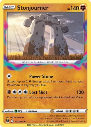 Stonjourner 111/196 - SWSH11 Lost Origin Reverse Holofoil