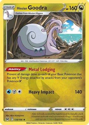 Hisuian Goodra 134/196 - SWSH11 Lost Origin Reverse Holofoil