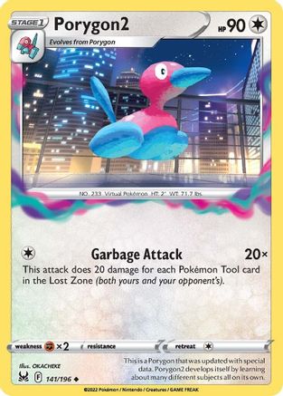Porygon2 141/196 - SWSH11 Lost Origin Reverse Holofoil