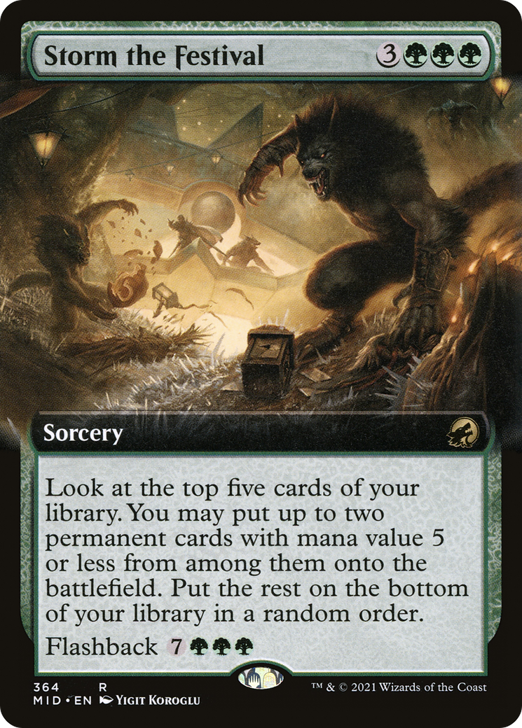 Storm the Festival (MID-364) - Innistrad: Midnight Hunt: (Extended Art)