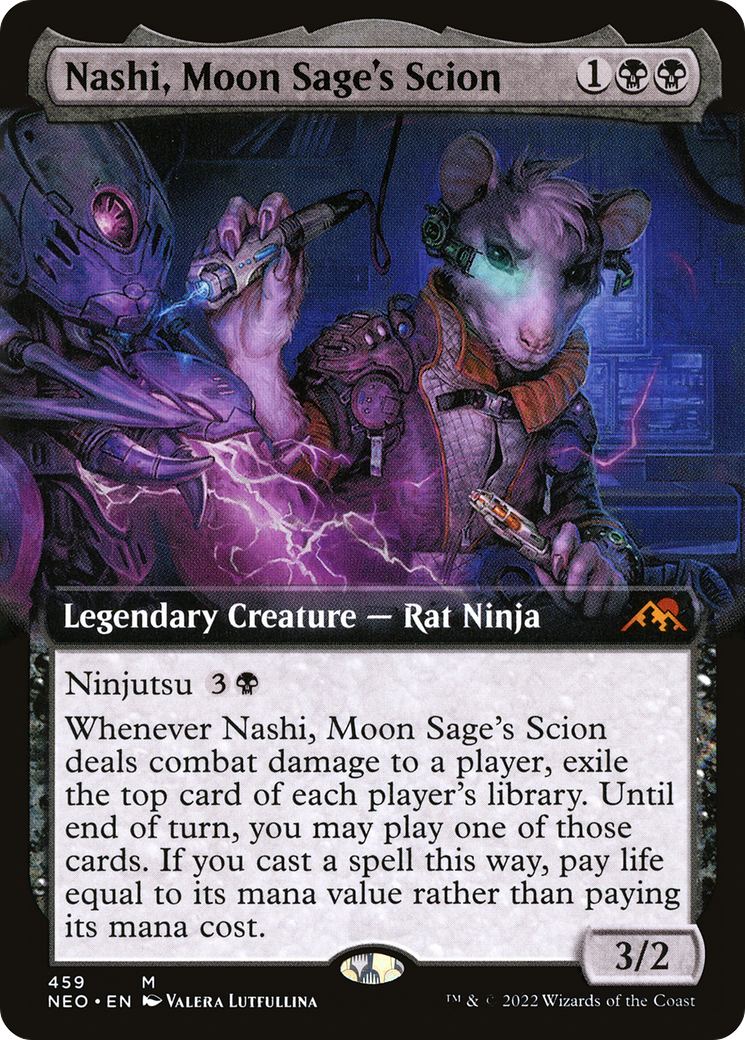 Nashi, Moon Sage's Scion (NEO-459) - Kamigawa: Neon Dynasty: (Extended Art)