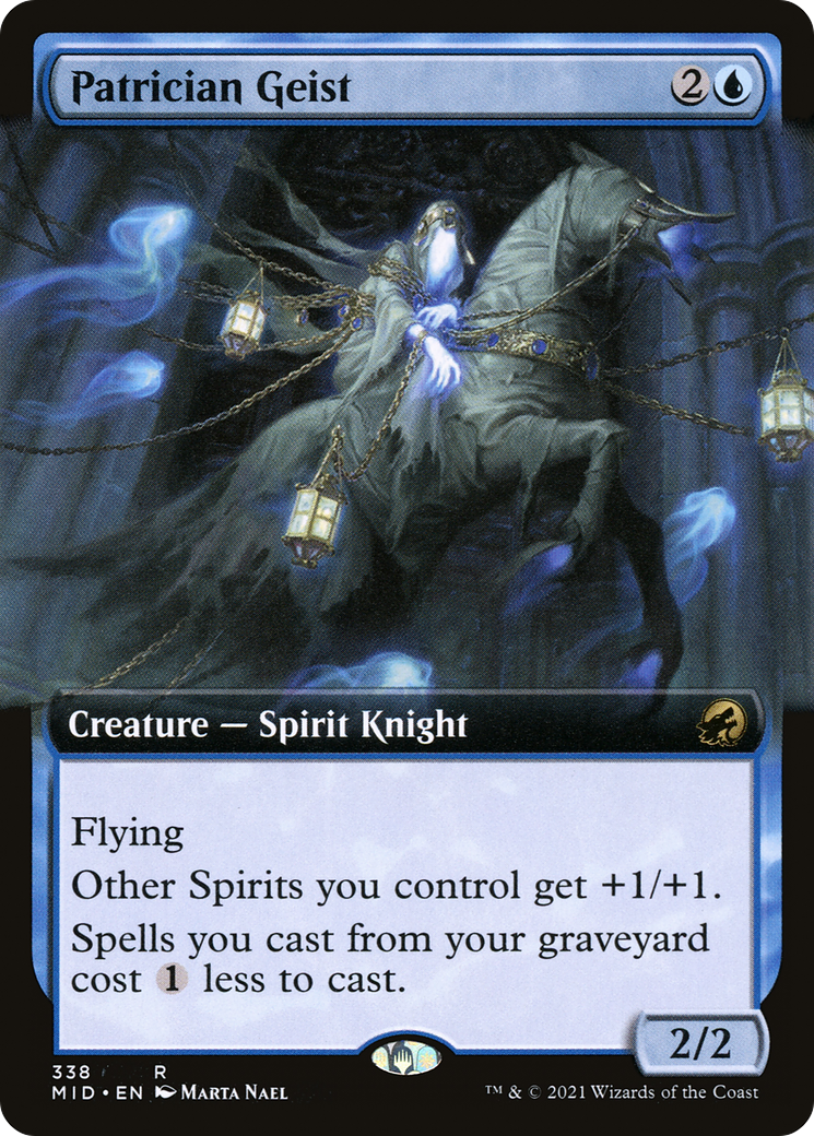 Patrician Geist (MID-338) - Innistrad: Midnight Hunt: (Extended Art)