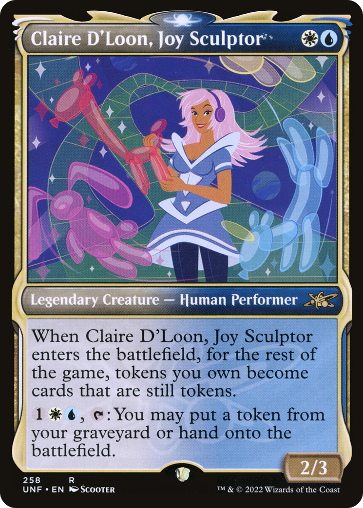 Claire D'Loon, Joy Sculptor (UNF-258) - Unfinity: (Showcase) Foil
