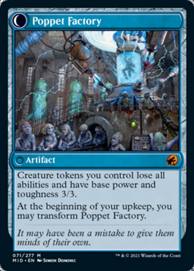 Poppet Stitcher // Poppet Factory (MID-071) - Innistrad: Midnight Hunt: (Double Faced Transform) Foil