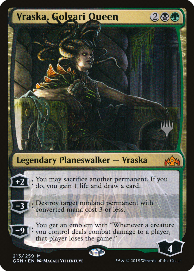 Vraska, Golgari Queen (PPTHB-213P) - Guilds of Ravnica Promos Foil