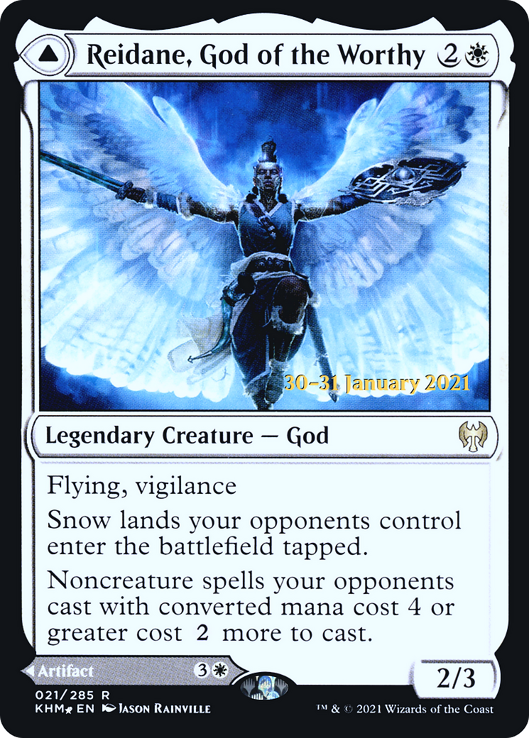 Reidane, God of the Worthy // Valkmira, Protector's Shield (PRE-21S) - Kaldheim Promos Foil