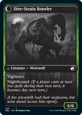 Tireless Hauler // Dire-Strain Brawler (DBL-203) - Innistrad: Double Feature: (Double Faced Transform) Foil