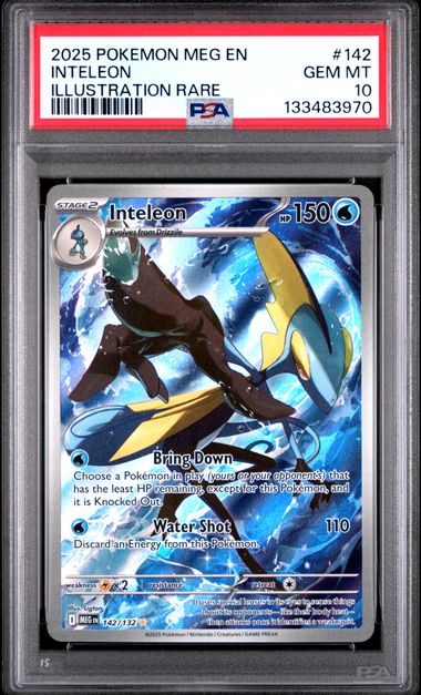 Inteleon Illustration Rare Mega Evolution 142/132 PSA 10 Inteleon Illustration Rare Mega Evolution 142/132 PSA 10