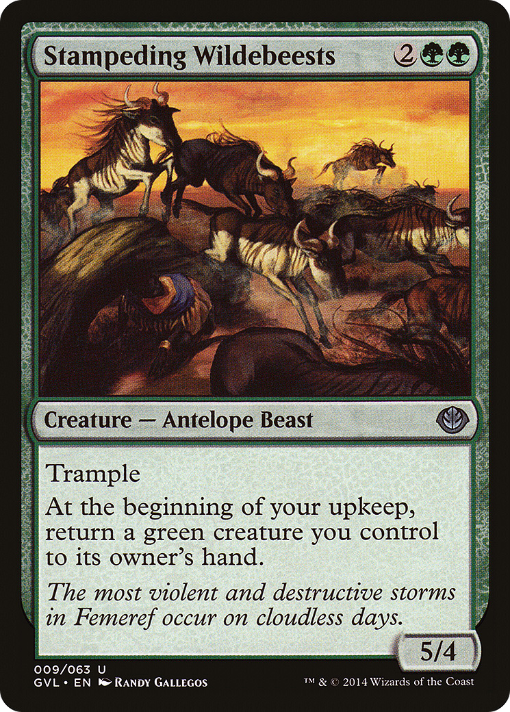 Stampeding Wildebeests (DD3-009) - Duel Decks Anthology: Garruk vs. Liliana