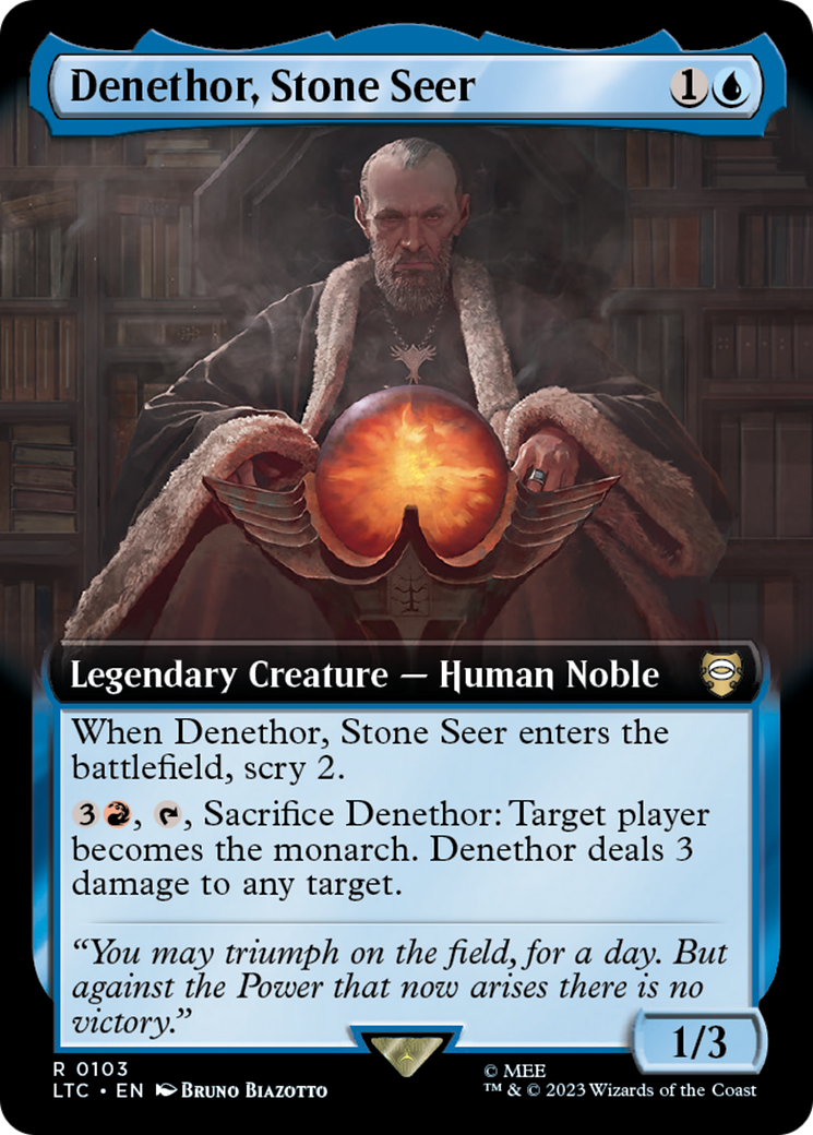 Denethor, Stone Seer (LTC-103) - Tales of Middle-earth Commander: (Extended Art) Foil