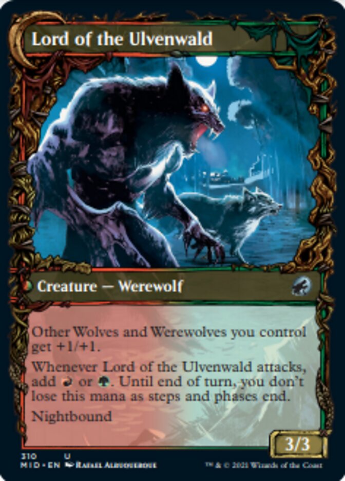 Kessig Naturalist // Lord of the Ulvenwald (MID-310) - Innistrad: Midnight Hunt: (Showcase, Double Faced Transform) Foil