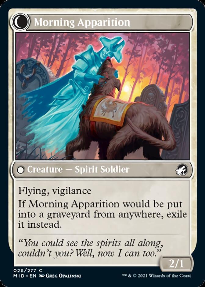 Mourning Patrol // Morning Apparition (MID-028) - Innistrad: Midnight Hunt: (Double Faced Transform) Foil