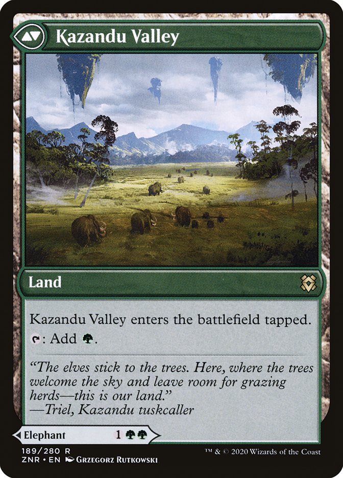 Kazandu Mammoth // Kazandu Valley (ZNR-189) - Zendikar Rising Foil
