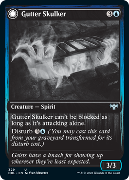 Gutter Skulker // Gutter Shortcut (DBL-329) - Innistrad: Double Feature: (Double Faced Transform) Foil